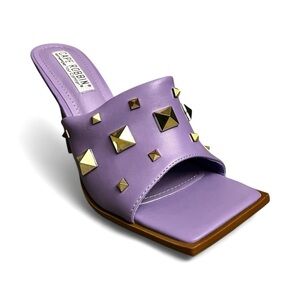 Cape Robbin Women’s 9 Faux Leather Studded Open Toe Stiletto Heels Fairy Party